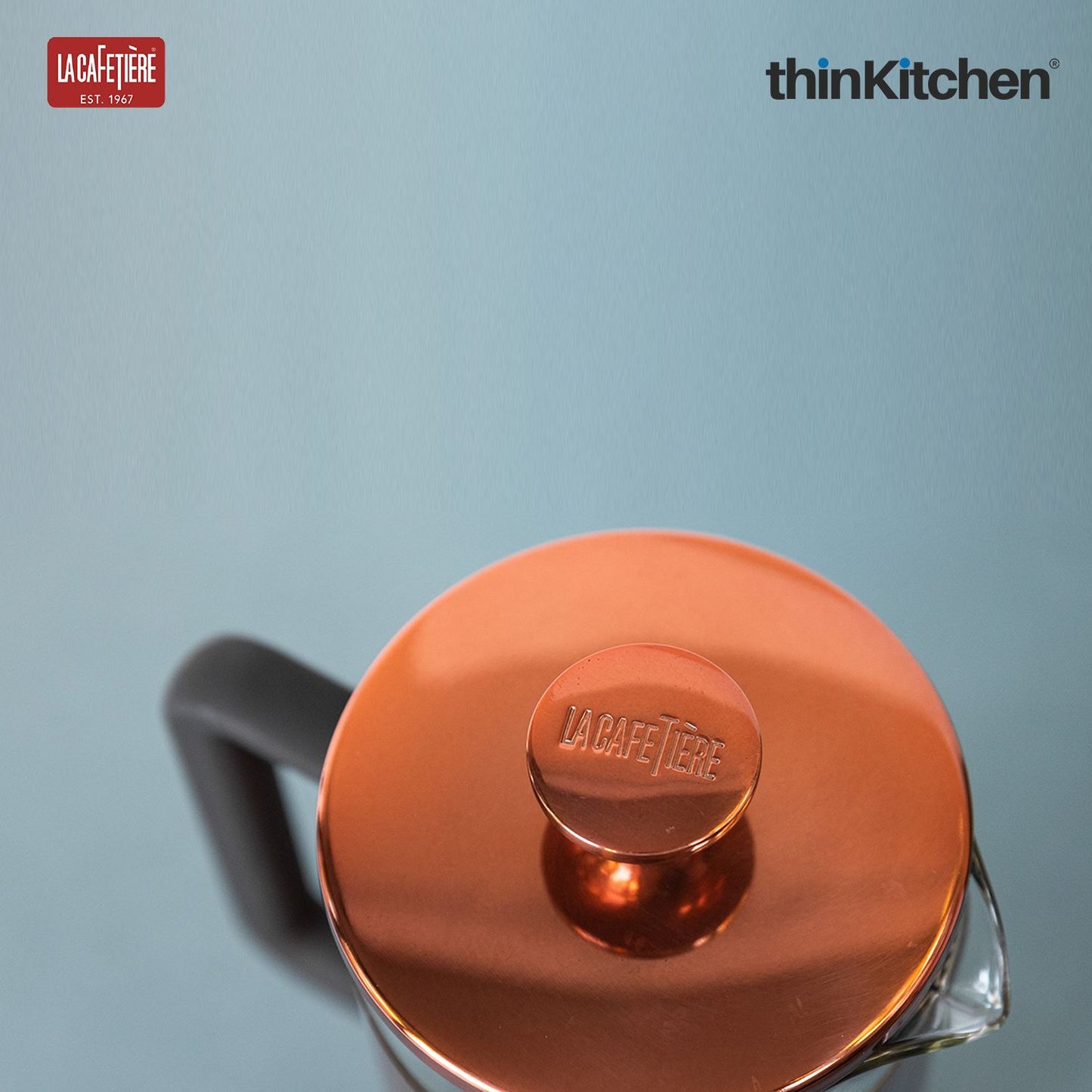 Premium 350ml 3-Cup French Press Coffee Maker, Copper