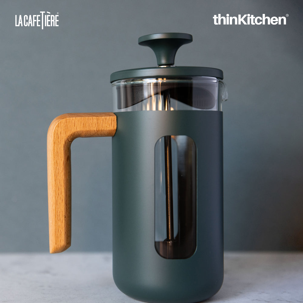 La Cafetière 350ml Premium French Press, 3 Cup Coffee & Tea Maker with Glass Carafe, Green
