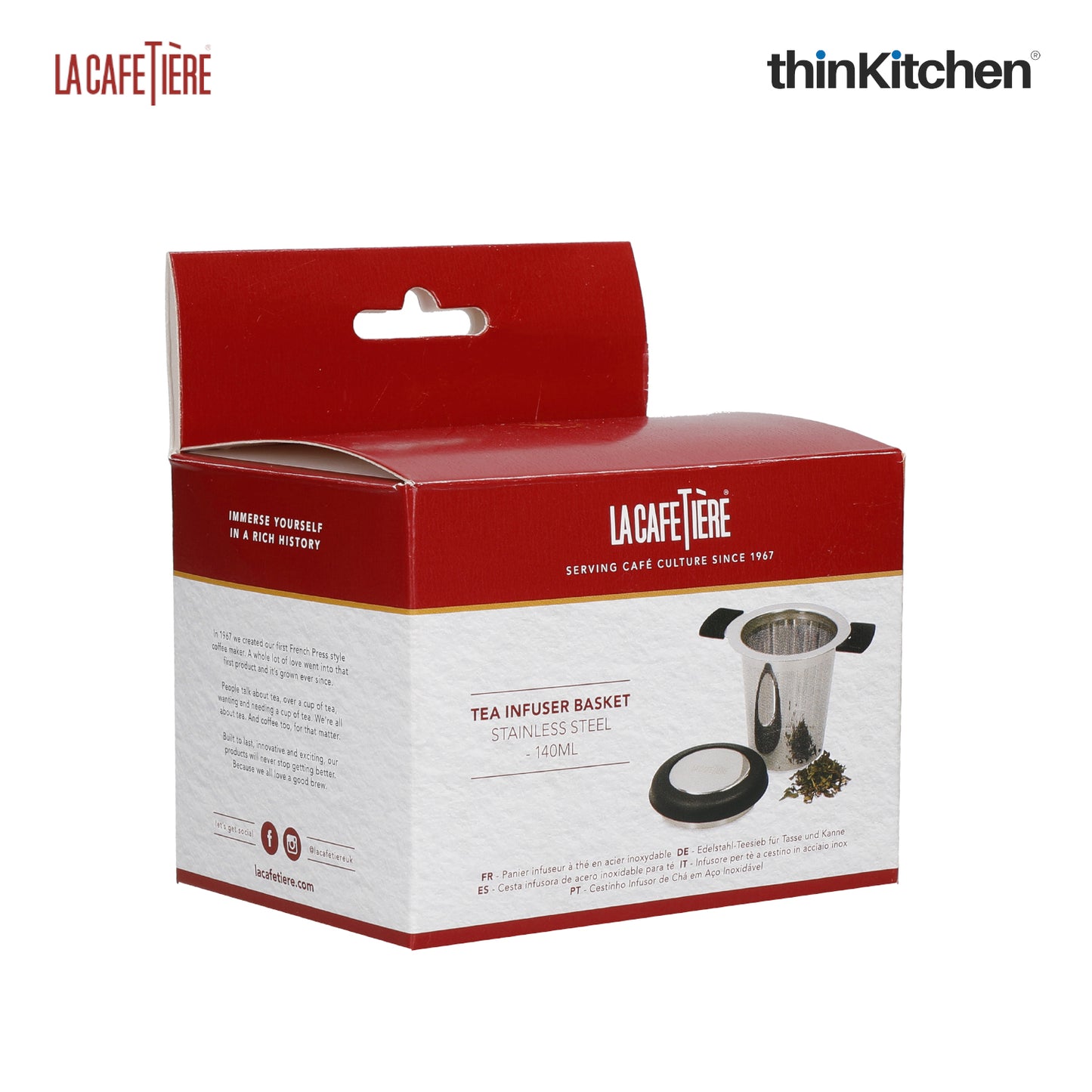 La Cafetiere Tea Accessories La Cafetiï¿½re Stainless Steel Tea Filter Basket, Gift Boxed