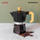 La Cafetière Venice Aluminium Espresso Maker, Three Cup, Black