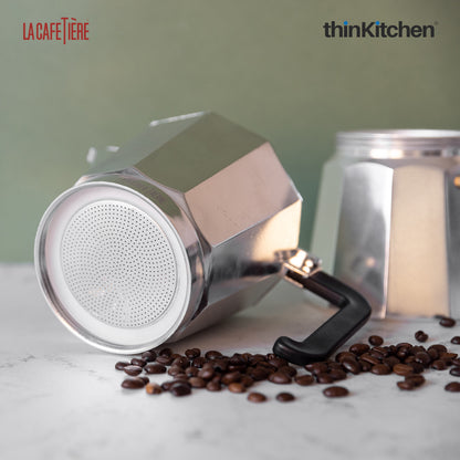 La Cafetiere La Cafetiï¿½re - Venice La Cafetiï¿½re Venice Aluminium Espresso Maker, Three Cup, Silver, Gift Boxed
