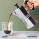 La Cafetière Venice Aluminium Espresso Maker, Three Cup, Silver