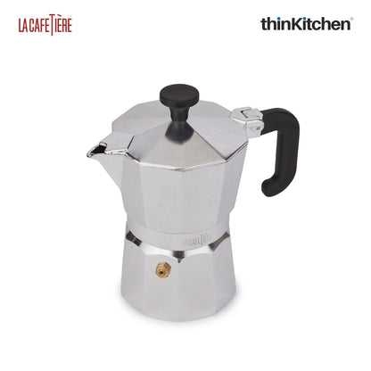 La Cafetiere La Cafetiï¿½re - Venice La Cafetiï¿½re Venice Aluminium Espresso Maker, Three Cup, Silver, Gift Boxed