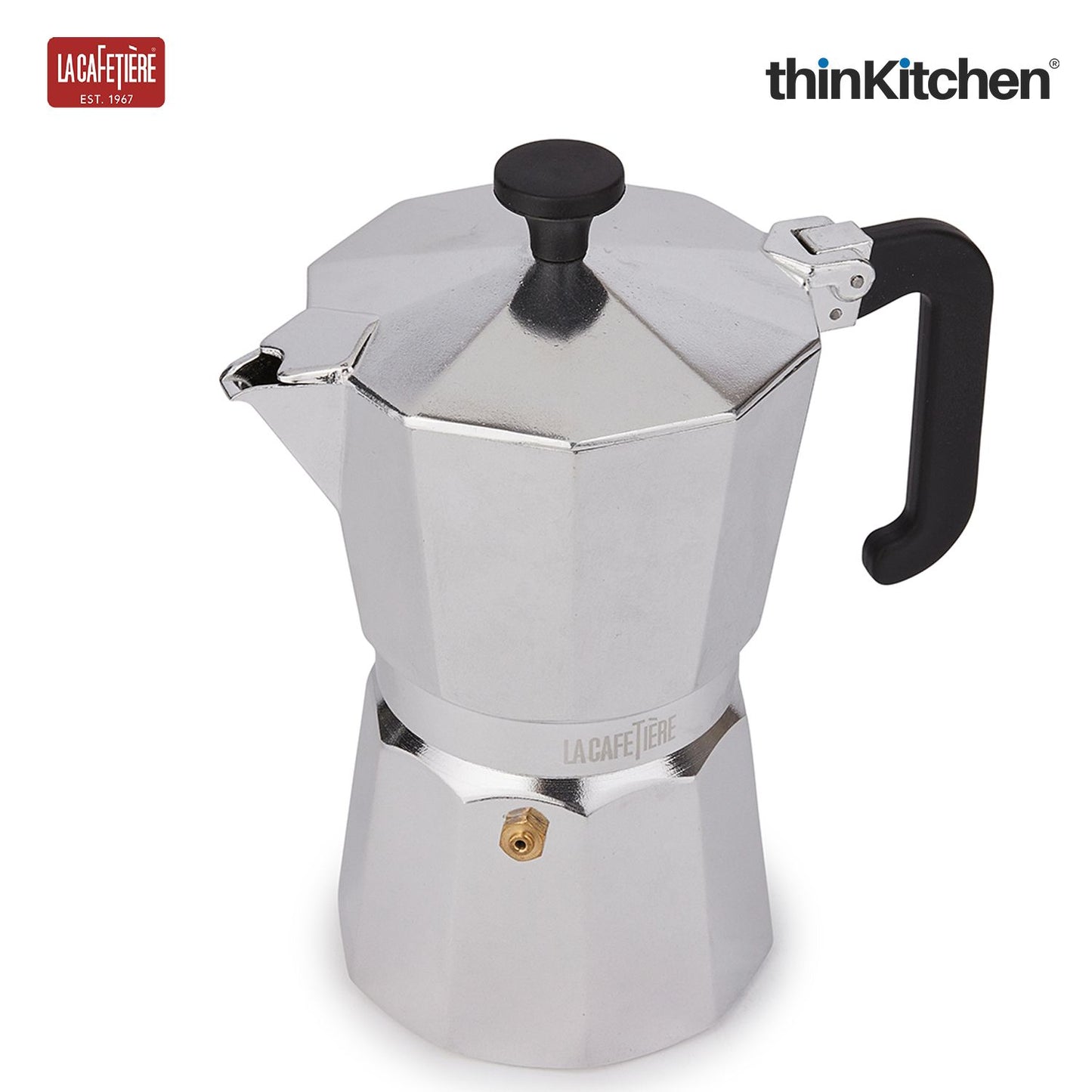 La Cafetiere La Cafetiï¿½re - Venice La Cafetiï¿½re Venice Aluminium Espresso Maker, Six Cup, Silver, Gift Boxed
