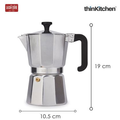 La Cafetiere La Cafetiï¿½re - Venice La Cafetiï¿½re Venice Aluminium Espresso Maker, Six Cup, Silver, Gift Boxed