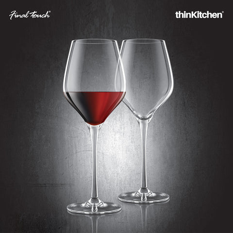 Final Touch Red Wine Lead Free Crystal Glasses Set Of 2