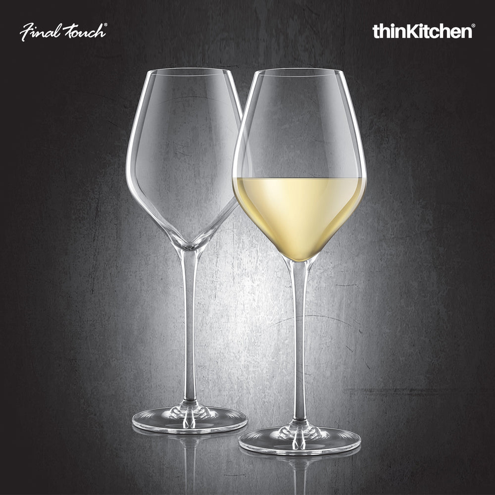 Final Touch White Wine Lead Free Crystal Glasses Set Of 2
