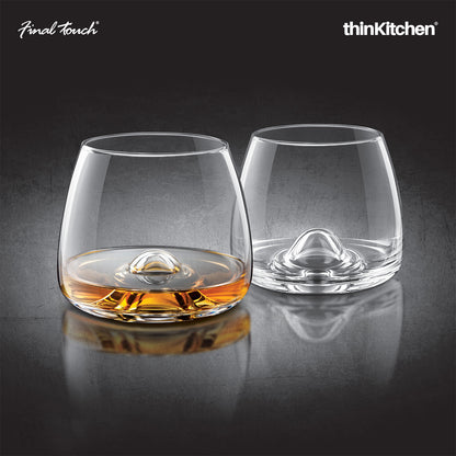 Final Touch Whiskey Lead Free Crystal Glasses Set Of 2