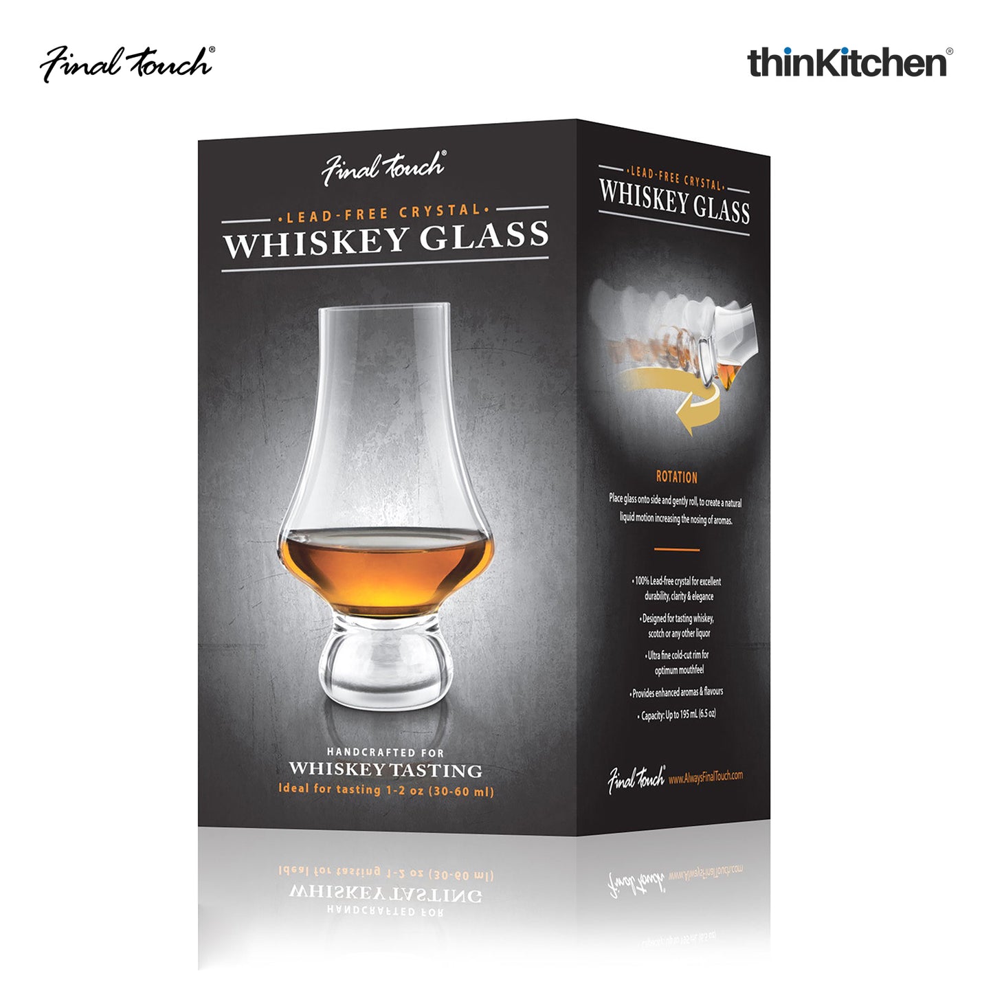 Final Touch Whiskey Tasting Glasses Set Of 2