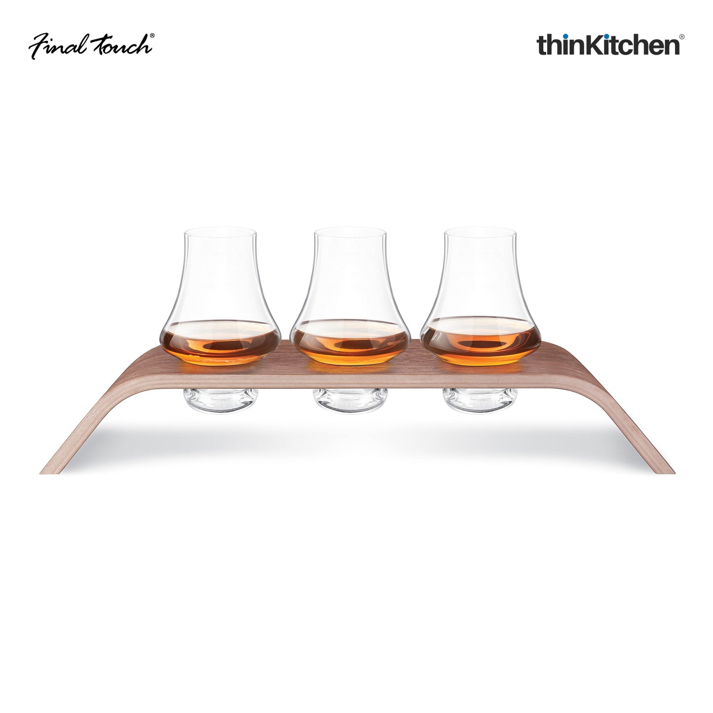 Final Touch Whiskey Flight Tasting Glass Set Of 4