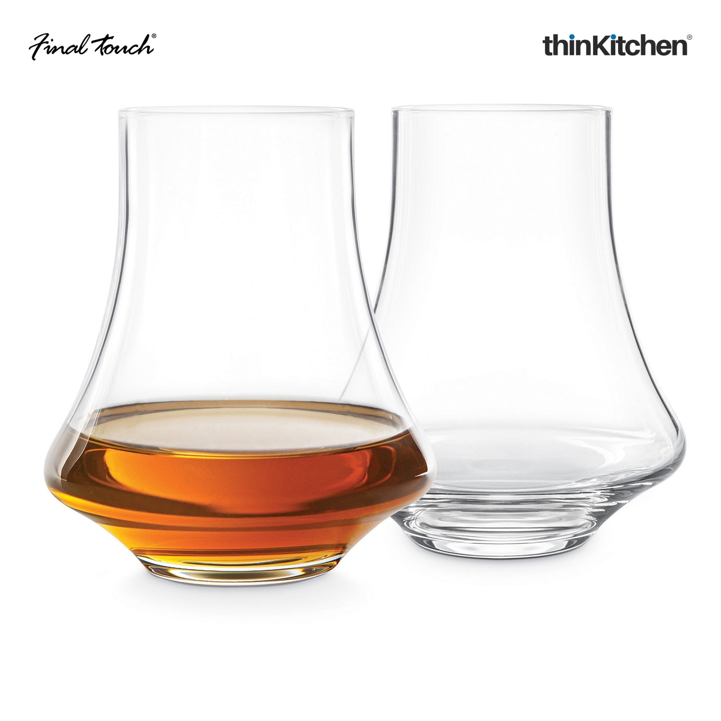 Final Touch Revolve Spirits Tasting Glass Set Of 2