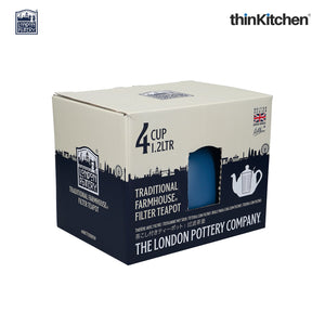 London Pottery Farmhouse Teapot, Nordic Blue, Four Cup - 1200ml