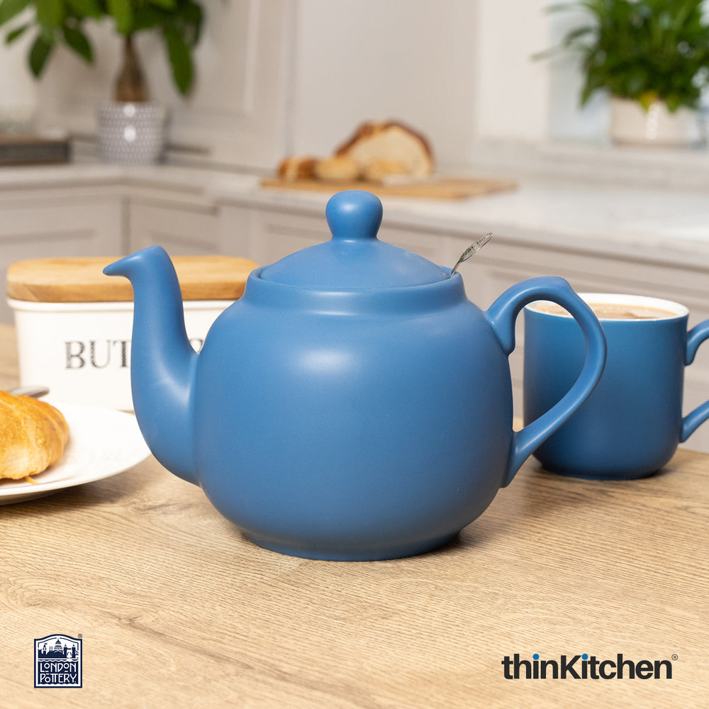 Farmhouse Teapot Nordic Blue Four Cup 1200ml