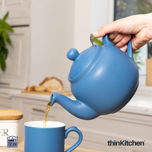 London Pottery Farmhouse Teapot, Nordic Blue, Four Cup - 1200ml