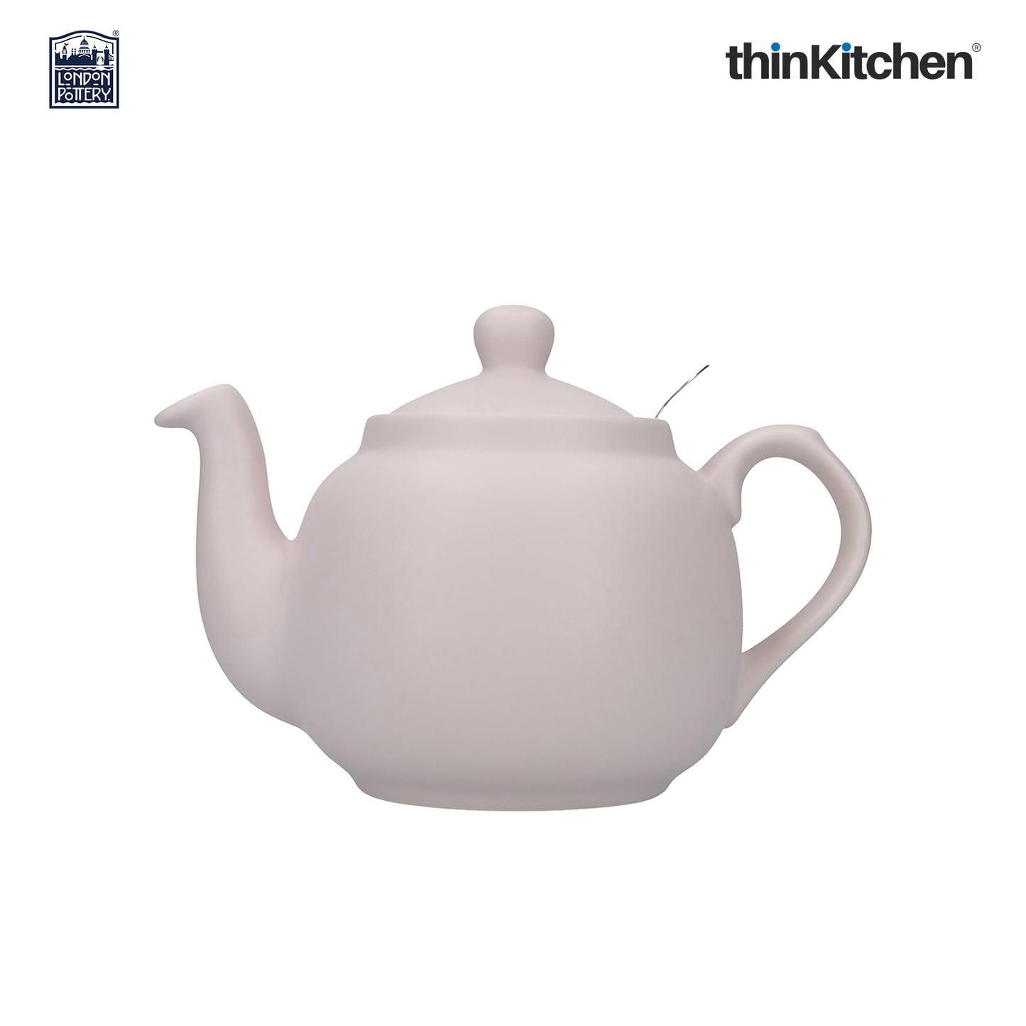 London Pottery Farmhouse Teapot, Nordic Pink, Four Cup - 1200ml