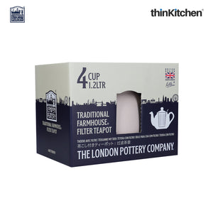 London Pottery Farmhouse Teapot, Nordic Pink, Four Cup - 1200ml