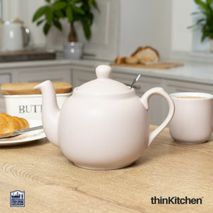 London Pottery Farmhouse Teapot, Nordic Pink, Four Cup - 1200ml