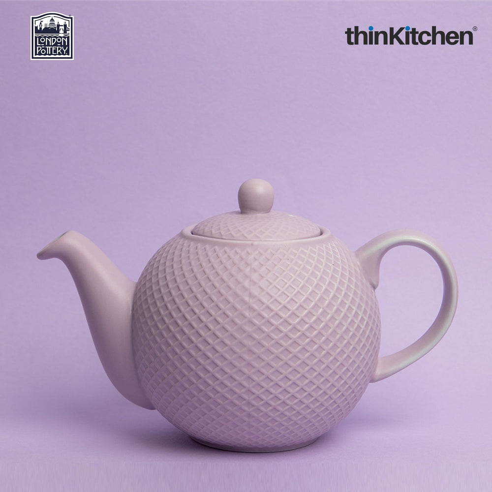 London Pottery Globe 900ml Premium Ceramic Teapot with Strainer Spout -  Purple