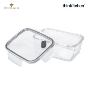 MasterClass Recycled Eco Snap Food Storage Container, Rectangular, 1500ml