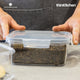 MasterClass Recycled Eco Snap Food Storage Container, Rectangular, 1500ml