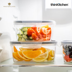 MasterClass Recycled Eco Snap Food Storage Container, Rectangular, 800ml