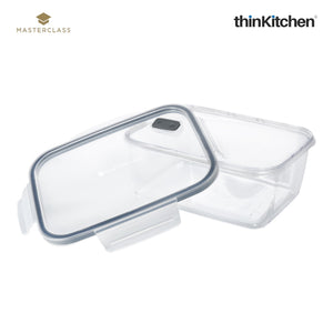MasterClass Recycled Eco Snap Food Storage Container, Rectangular, 800ml