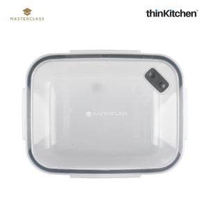 MasterClass Recycled Eco Snap Food Storage Container, Rectangular, 800ml