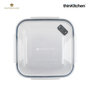 MasterClass Recycled Eco Snap Food Storage Container, Square, 800ml