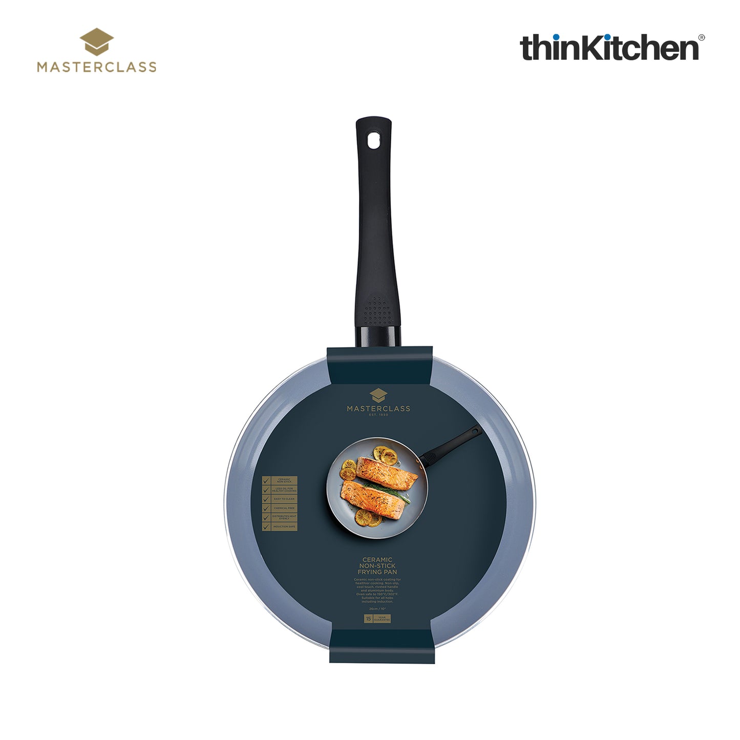 Masterclass Masterclass Induction Cookware Masterclass Ceramic Non-Stick Eco Frypan, 26Cm, Sleeved