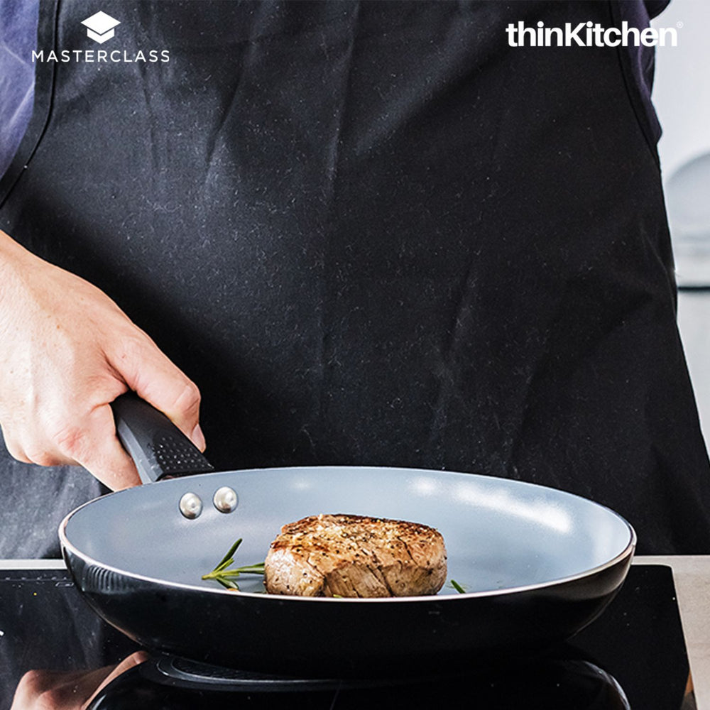 MasterClass 11" Non-Stick Premium Eco Fry Pan, Aluminium Body, Stainless Iron Base