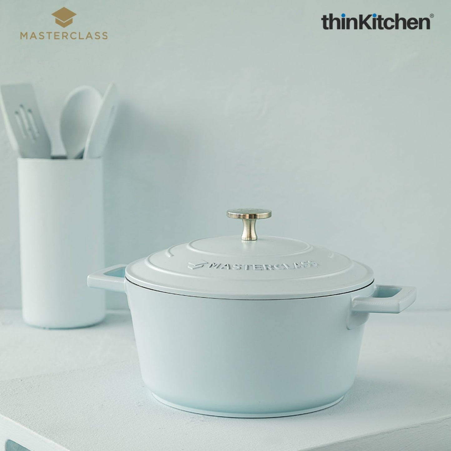Masterclass Sky Blue Casserole Dish 2 5 Litre