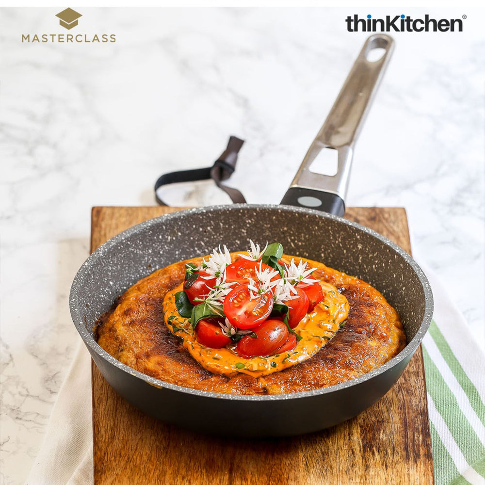 MasterClass 7.9" Non-Stick Premium Fry Pan, Grey, Fast-Heating, Scratch-Resistant, Induction Safe