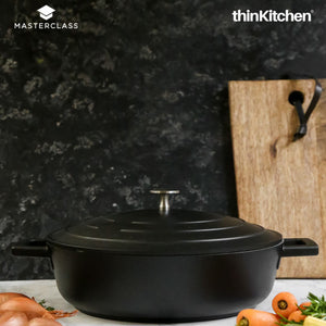 MasterClass Cast Shallow Casserole Dish, 4 Litre