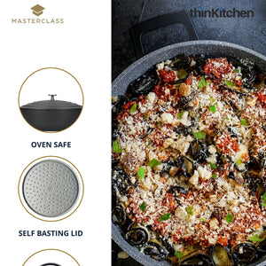 MasterClass Cast Shallow Casserole Dish, 4 Litre