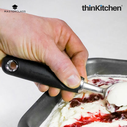 Premium Black Stainless Steel Soft Grip Ice Cream Scoop