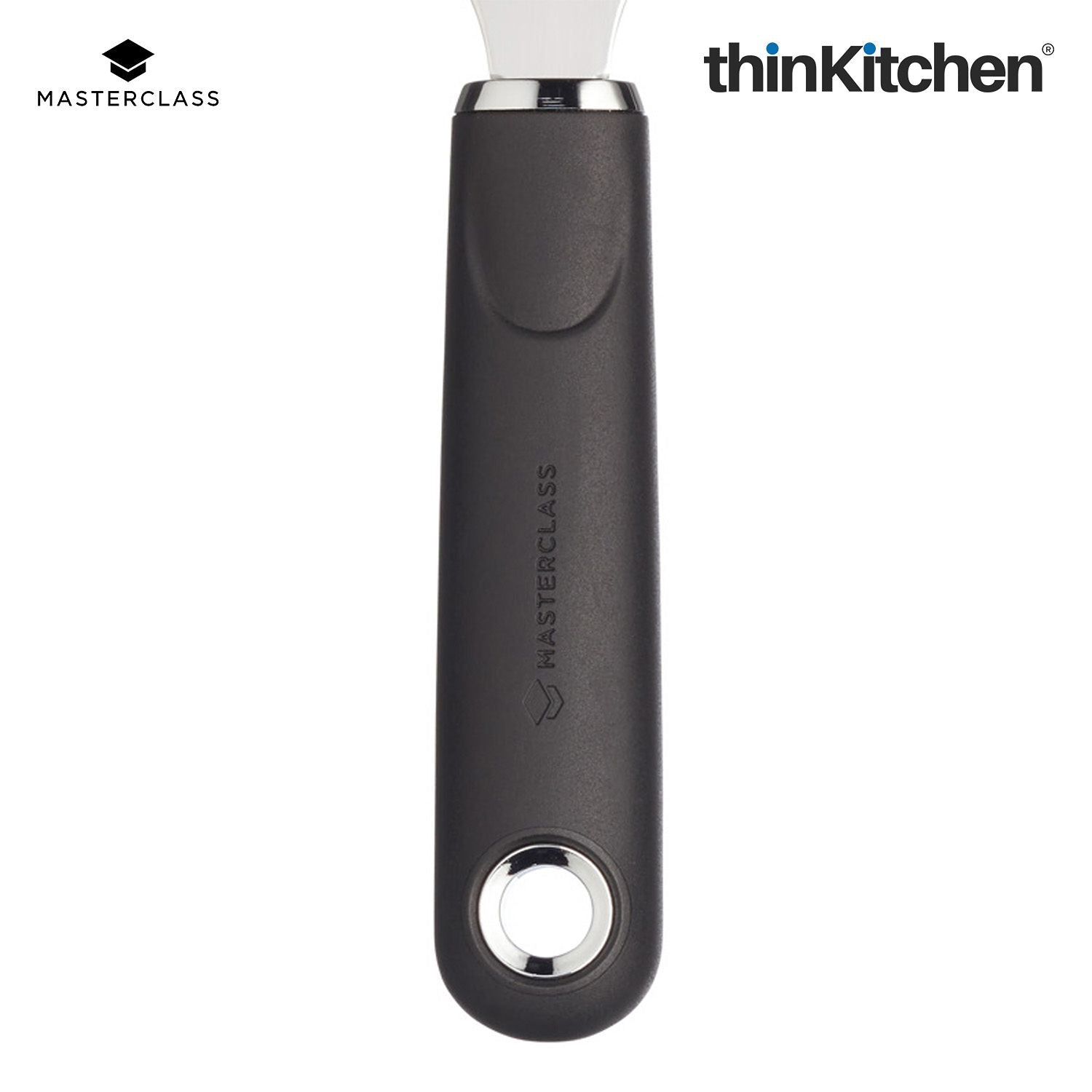 Premium Black Stainless Steel Soft Grip Ice Cream Scoop - 7