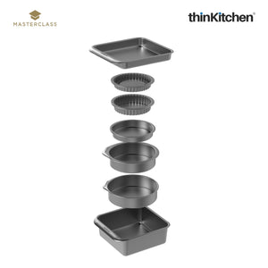 MasterClass Smart Space Stacking 7-pc Non-Stick Roasting, Baking & Pastry Set