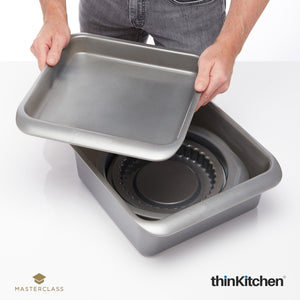 MasterClass Smart Space Stacking 7-pc Non-Stick Roasting, Baking & Pastry Set