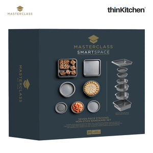 MasterClass Smart Space Stacking 7-pc Non-Stick Roasting, Baking & Pastry Set