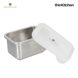 MasterClass All-in-One Snack-Sized Stainless Steel Food Storage Container/Dish with Lid, 750ml