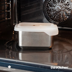 Premium All-in-One Snack-Sized Stainless Steel Food Storage Container, 750 ml