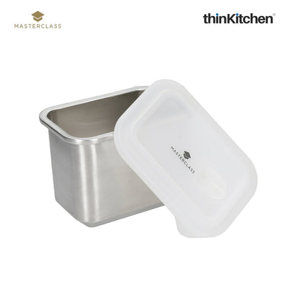 MasterClass All-in-One Dinner-For-One-Sized Stainless Steel Food Storage Container/Dish with Lid, 1 Litre