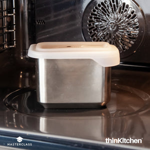 MasterClass All-in-One Dinner-For-One-Sized Stainless Steel Food Storage Container/Dish with Lid, 1 Litre