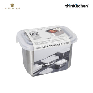 MasterClass All-in-One Dinner-For-One-Sized Stainless Steel Food Storage Container/Dish with Lid, 1 Litre