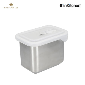MasterClass All-in-One Dinner-For-One-Sized Stainless Steel Food Storage Container/Dish with Lid, 1 Litre