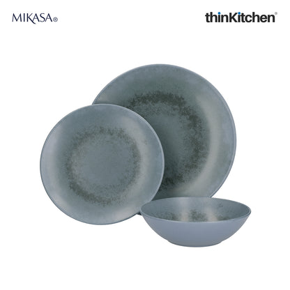 Mikasa Reactive Blue Dinnerware Set, 12 pcs
