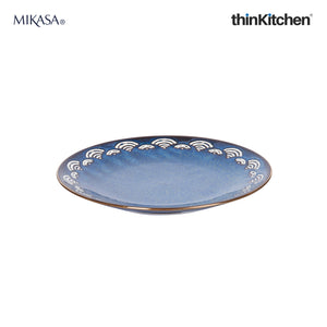 Mikasa Satori 22cm Porcelain Seigaiha Border Side Plate