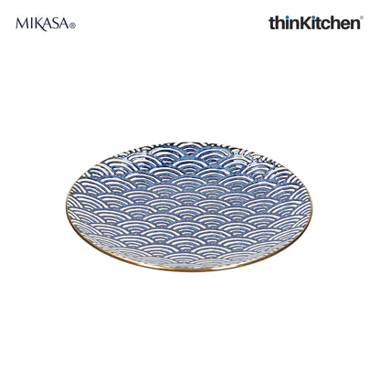 Mikasa Satori Porcelain Seigaiha Wave Side Plate 22cm