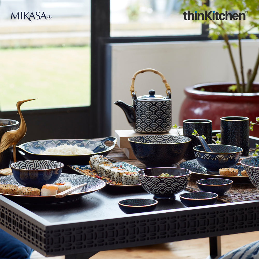 Satori Porcelain Seigaiha Wave Side Plate 22cm