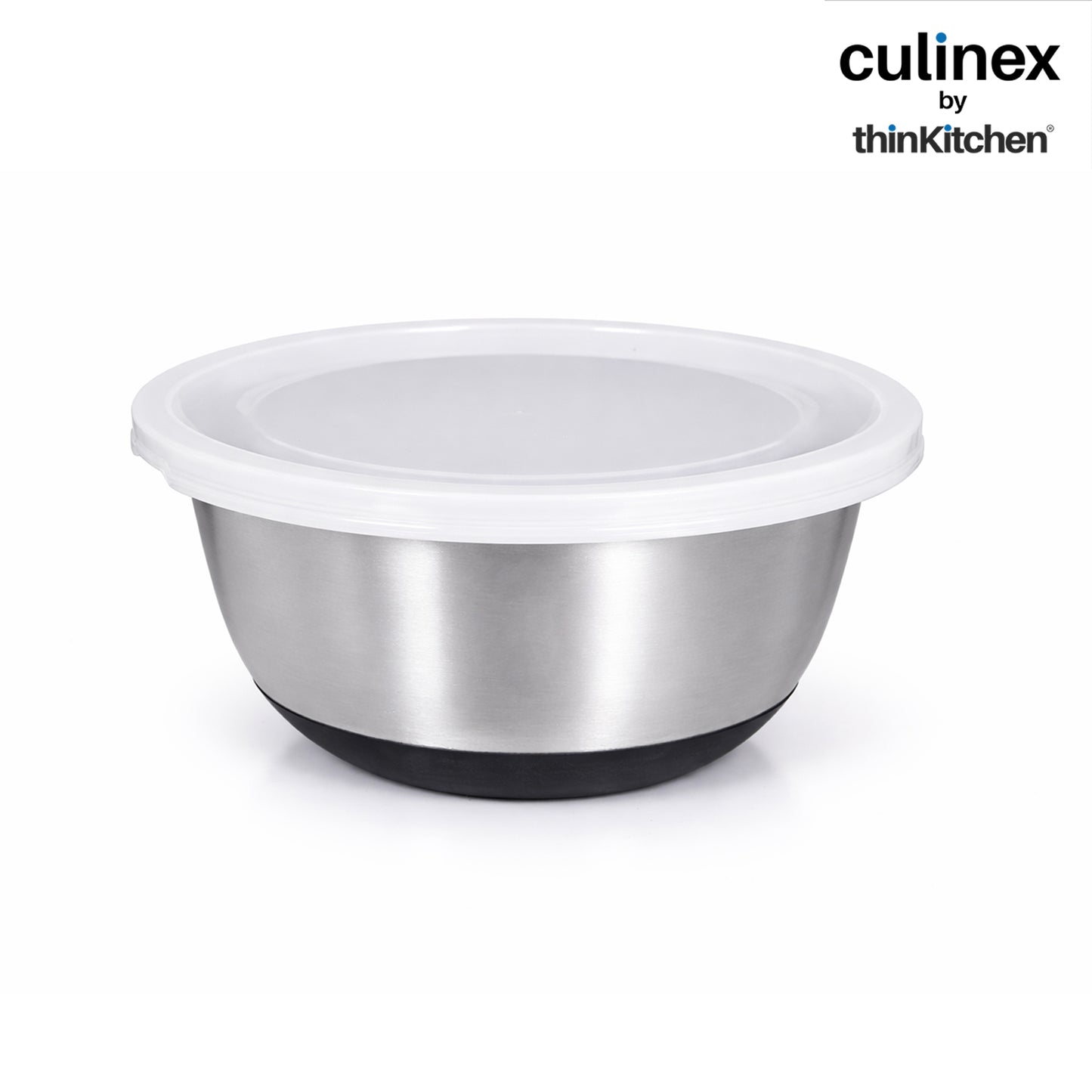 Culinex by thinKitchen Heavy-Duty 304 Stainless Steel Anti-Skid Mixing Bowl for Cakes, Dough, Eggs - 1pc (2400 ml) |Cooking, Prep, Mixing| By thinKitchen